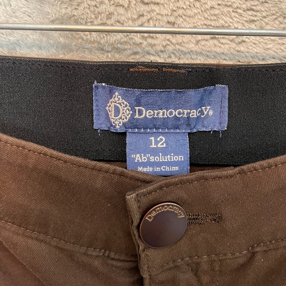 Democracy Women Ab Solution Skinny Ankle Pants 12 Brown Minimalist Capsule - Picture 4 of 10